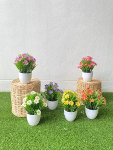 (สินค้าใหม่!) กระถางดอกไม้ปลอมตั้งโต๊ะ " รุ่น JH " #ต้นไม้ปลอมตกแต่งบ้าน ยอดนิยม Leeartplants (๑๔)