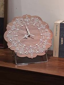 Sacesr Vintage Pearl Wall Clock Living Room Decoration Aesthetic Elegant Wall Clocks Luxury Desktop Silent Clock Interior Ornaments K6R8Z
