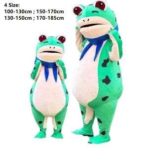 (Ready Stock) 4 Size Kid / Adult Green Frog Costume Inflatable Dual Two Air Blower Doll Maskot Cosplay Halloween Party