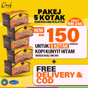 Kopi Kunyit Hitam by QASH untuk masalah kencing manis dan darah tinggi