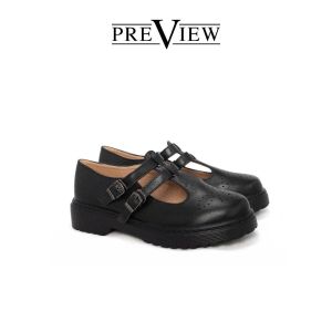 Preview Moris Casual Double Buckle Black Shoes for Women