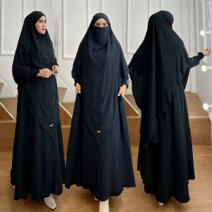 TERBARU! Set Dress/One Set Gamis Syari Kode DELANI Bahan Kringkel Airflow Premum By AjeZas Collect