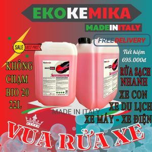 Can 20 lít Dung Dịch Rửa Xe Không Chạm Ekokemika Bio 20 Rửa sạch nhanh xe ô tô xe máy xe điện