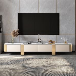 Light Luxury Slate TV Cabinet Coffee Table Combination Modern Minimalist Living Room TV Console