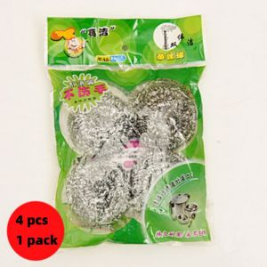 Stainless Steel Cleaning Ball Brushes Dishwashing Sponges With Wire Dishes Scrubbers Pan Bowl Cleaner Berus Bola