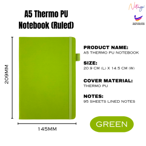 Notage A5 PU Notebook Hard Cover Daily Planning Planner & Journal book for notes taking Bullet Journal Lined/Ruled