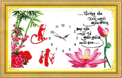 [HCM]Tranh thêu chữ thập Cha mẹ DLH-222884