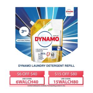 Dynamo Laundry Liquid Detergent Refill Pack 3KG - Anti-bacterial