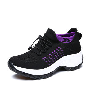 INLIKE Korea Fashion Sepatu Casual Wanita Cewek Kets Nyaman Sepatu Kaus Kaki Sepatu Lari Lentur Berjalan Yang Cocok 031
