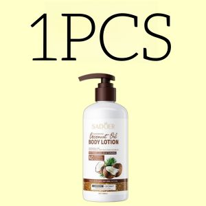 SADOER Coconut Oil Whitening Body Lotion Moisture Hydration Mild Soothing Compact Brighten the skin Beautifying Fragrant Body Lotion 300ml