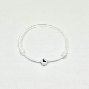 gelang custom inisial nama/huruf manik bulat - gelang cocok untuk cewe cowo couple free sticker