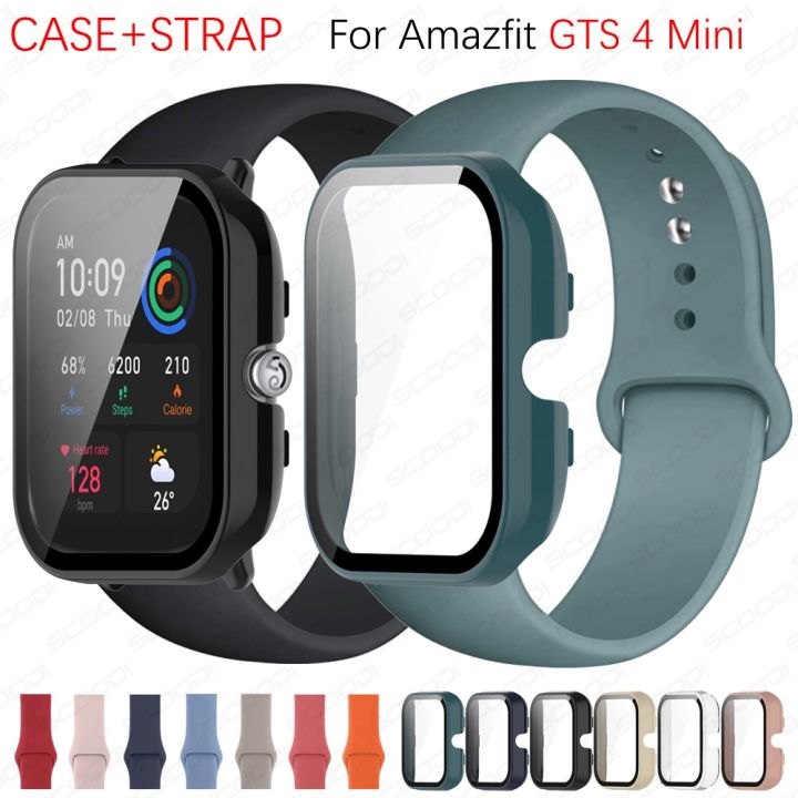 2in1 Strap with Glass Protector Case for Huami Amazfit GTS mini
