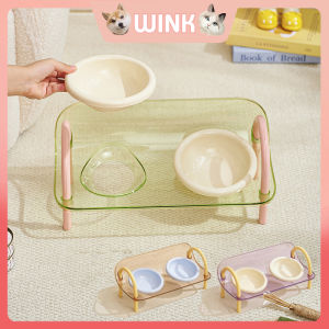 Wholesale Ceramic Cat Bowls: Elevated Pet Double Bowls for Food & Water Leak-Proof Dog Dish Neck Protection High-Feet Ceramic Pet Feeder