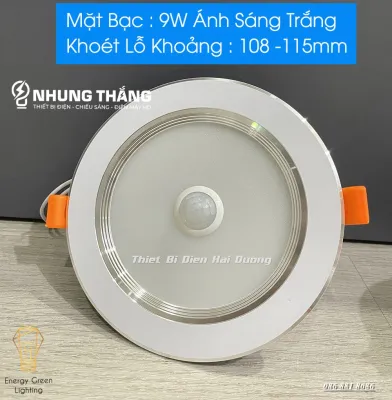 Đèn Led Âm Trần Cảm Biến 5W-7W-9W DL-604 - Chip Led Siêu Sáng - Ánh Sáng Trắng - Bảo Hành 1 Năm - Có Video