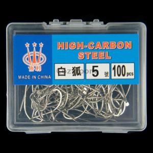 [COD] Cozyroom 100pcs Boxed White Fox Hooks Barbed High Carbon Steel For Pelteobagrus Fulvidraco And Snapper Fishing