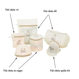 Túi giặt 3 lớp dày dặn giặt quần áo quần lót áo lót áo ngực vớ cao cấp khóa kéo bền túi giặt cao cấp -