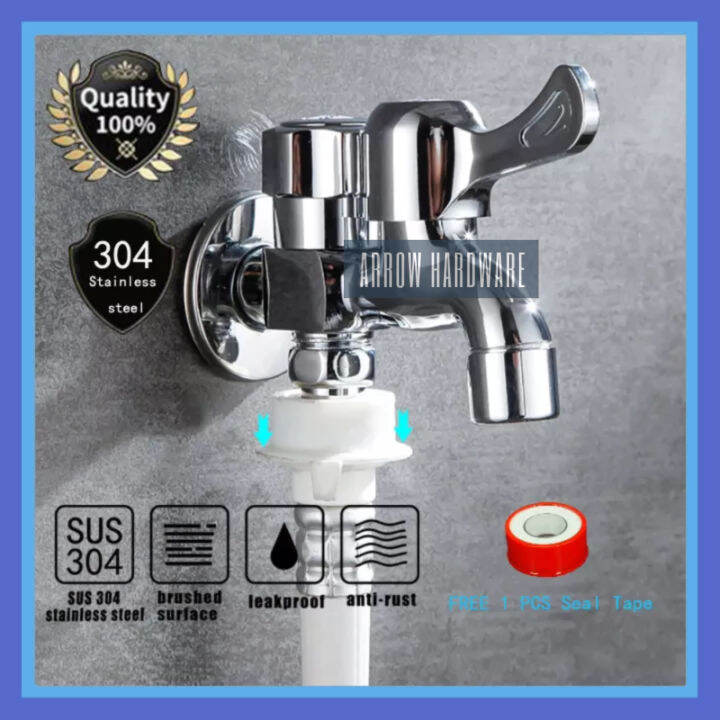 The upper twoway washing machine faucet is divided into two household