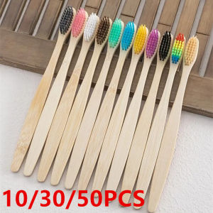 10/30/50 Pack Natural Bamboo Toothbrushes eco friendly Family Hotel Charcoal Bamboo Wood Teethbrush for Adults Kids Child2026