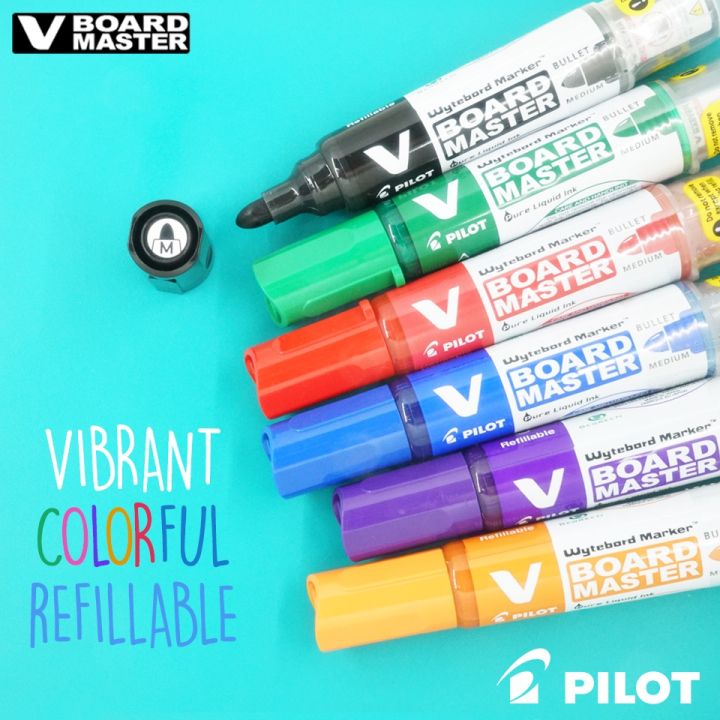 Pilot whiteboard marker pen V board master medium tip refillable 1pc