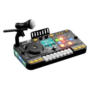 Kids Electronic DJ With Karaoke Microphones Builtin Music Effects And Portable Rechargeable