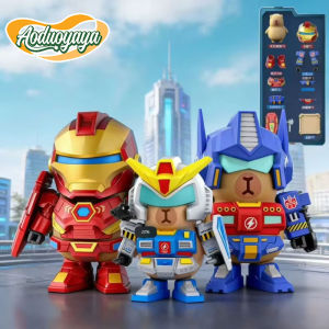 Aoduoyaya Capybara Magnet Transformable Robot Mecha Set 3D Assembly Model Desktop Figurine Building Toy for Kids Home Decor