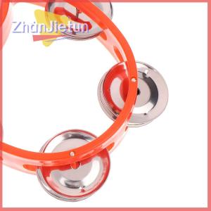 zhanjietun Kindergarten Hand-held Tambourine Metal Bells Plastic Rattle Ball Percussion KTV Party Kids Game Toy Musical Instrument