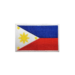 Philippine Flag Patch Embroidery Pinas Bandera - 3inches x 2inches