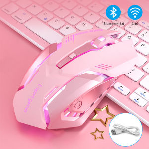 GOOJODOQ Gaming Mouse USB Receiver Ergonomic Wireless Mouse 1600 DPI Three Gear Optical Bluetooth Quiet Mute For PC Laptop Computer