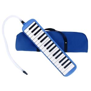 32 Keys Melodica Wind Instrument with Long Tube & Carry Bag Air Piano Keyboard for Music Classes Outdoor Performances