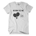 Baju Kaos BORN TO BE A PADEL PLAYER - Atasan Katun Combed Pria Wanita Sablon DTF Hobi Olahraga Sport. 