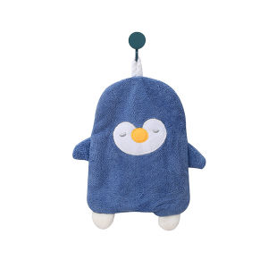 Cartoon Penguin Hand Towel Home Absorbent Soft Coral Fleece Bath Towels Kitchen Microfiber Quick Dry Cleaning Wipe Dishcloths