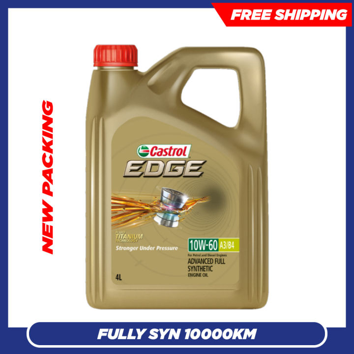 CASTROL EDGE 10W60 Fully Synthetic Engine Oil (4L) 10W-60 | Lazada