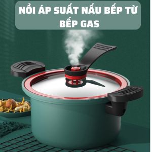 Nồi áp suất chống dính Hàn Quốc size 22cm - Nồi hầm cháo kho cá đa năng dung tích 3.5L Totipotent Pot phù hợp nhiều loại bếp sử dụng