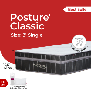 Goodnite Posture Classic 10.5inch Thick + 7 Turn Premium Coil Mattress/Tilam (King/Queen/SuperSingle/Single) (10Y Warranty)