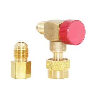 Chuyên Nghiệp 90 Độ góc phải Chất Lạnh Sạc Van Brass Xây Dựng thiết kế chống rò rỉ Cho R22 32 R410a