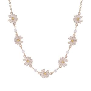 Tối giản Daisy Vòng đeo tay vòng cổ thanh lịch hợp kim Chuỗi vòng đeo tay kết cấu hoàn hảo cho trang phục hàng ngày và dịp đặc biệt