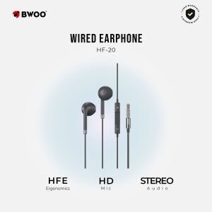 "BWOO BO-HF20 Hi-Fi Sound Quality Stereo Wired Earphones – Premium Audio Performance & Comfort