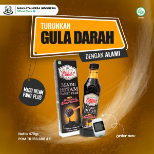 OBAT GULA DARAH TINGGI AMPUH Madu Hitam Pahit Plus Propolis Ratu Lebah Obat Diabetes Gula Darah BPOM