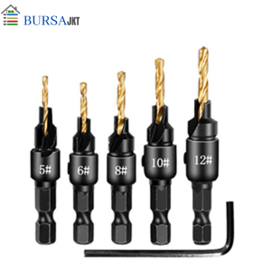 BARREL CORK DRILL BIT WOOD PLUG CUTTER MATA BOR DOWEL COUNTERSINK PELUBANG KAYU