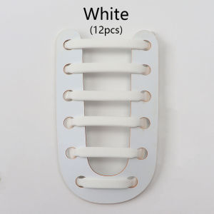 12 Pcs Silicone Shoelaces Elastic No Tie Shoe Laces For Sneakers Man And Woman Shoes Accessories Lazy Shoelace Rubber Lace