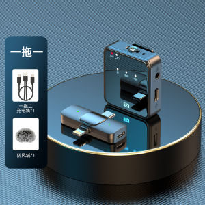 Factory Direct Wireless Lavalier Microphone Outdoor Live Streaming Recording Noise Reduction Microphone One-to-Two Wireless Microphone