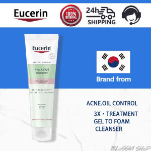 Eucerin ProACNE Solution 3X Treatment ++ Gel to Foam Cleanser 150ml | Acne & Blemish Prone Skin | Oil Control EXP:2027