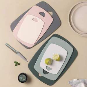 Home Signature Antibacterial Cutting Board 3 PCS Set With Handle Mildew Proof Two-Side Reversible Eco-friendly Non-Slip Chopping Board Set