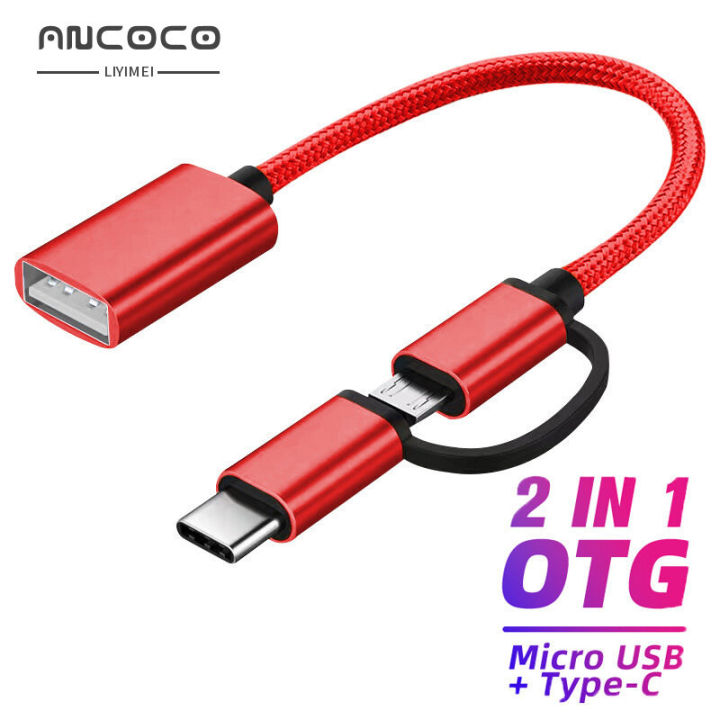 Usb Type C Iphone To Micro Usb Adapter 2in1 OTG USB Cable Adapter