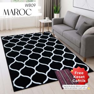 MAROC Karpet Lantai 210x300 WB09 All Black