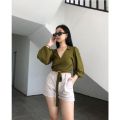 WRAP TOP BLOUSE / OUTER / CROP TOP / ATASAN WANITA I OUTER WRAP TOP TALI IKAT PREMIUM. 