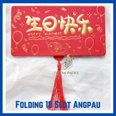 [THEMOMENT] Father Day/Happy Birthday/Love You/520/WomenDays Folding Tassel Red Packet Angpow 10 SLOT 折叠父亲节/生日/表白/最美女神流苏款式红包 10卡位