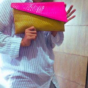 Clutch Wanita Kulit Ular Asli Python Clutch
