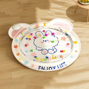 ANGY  PVC Inflatable Patting Pad Cartoon Animal Crawling Water Pad Kids Pool Accessories Rabbit Childrens Inflatable Pat Summer