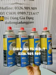 Combo 4 bình Gas Mini Du Lịch Namilux KLT 350G Hàng Nguyên Đai  Đầu sạc gas từ binh 12kg sang mini Vỏ Bình Chắc Chắn Đảm Bảo An Toàn Khi Sử Dụng